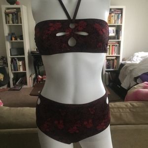 Morgan Lane Peak-a-Boo Cut Out High Waisted Bikini